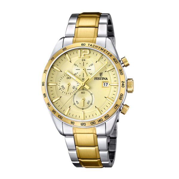 ساعت مردانه فستینا مدل F16761/1، ساعتی بند استیل از این برند اسپانیایی است. واچزاپ نمایندگی رسمی عرضه فستینای اصل در کشور همراه با ضمانت نامه بین المللی.