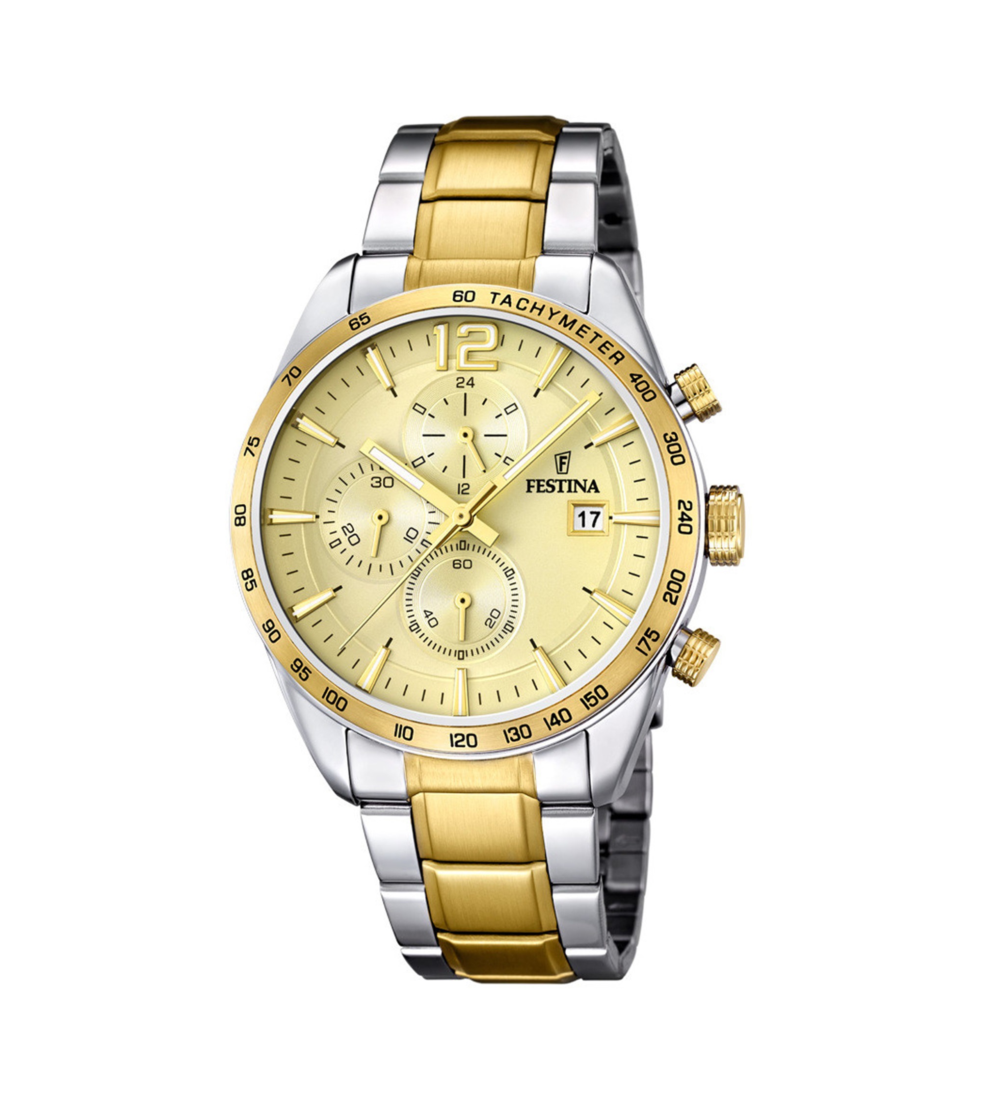 ساعت مردانه فستینا مدل F16761/1، ساعتی بند استیل از این برند اسپانیایی است. واچزاپ نمایندگی رسمی عرضه فستینای اصل در کشور همراه با ضمانت نامه بین المللی.