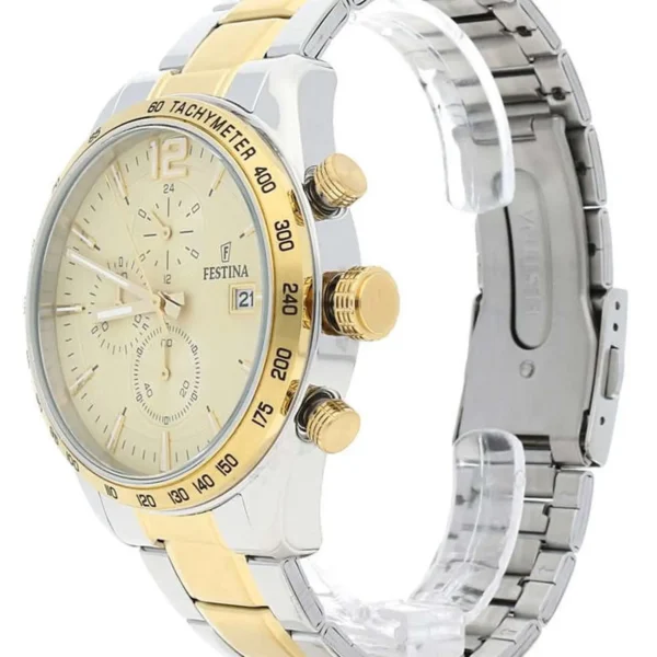 ساعت مردانه فستینا مدل F16761/1، ساعتی بند استیل از این برند اسپانیایی است. واچزاپ نمایندگی رسمی عرضه فستینای اصل در کشور همراه با ضمانت نامه بین المللی.