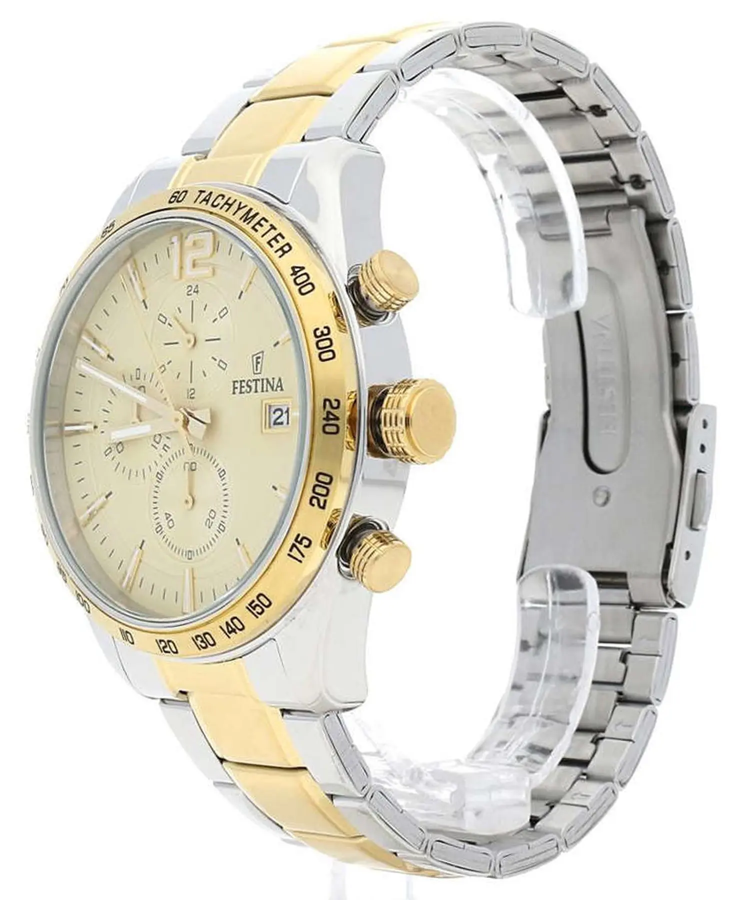 ساعت مردانه فستینا مدل F16761/1، ساعتی بند استیل از این برند اسپانیایی است. واچزاپ نمایندگی رسمی عرضه فستینای اصل در کشور همراه با ضمانت نامه بین المللی.